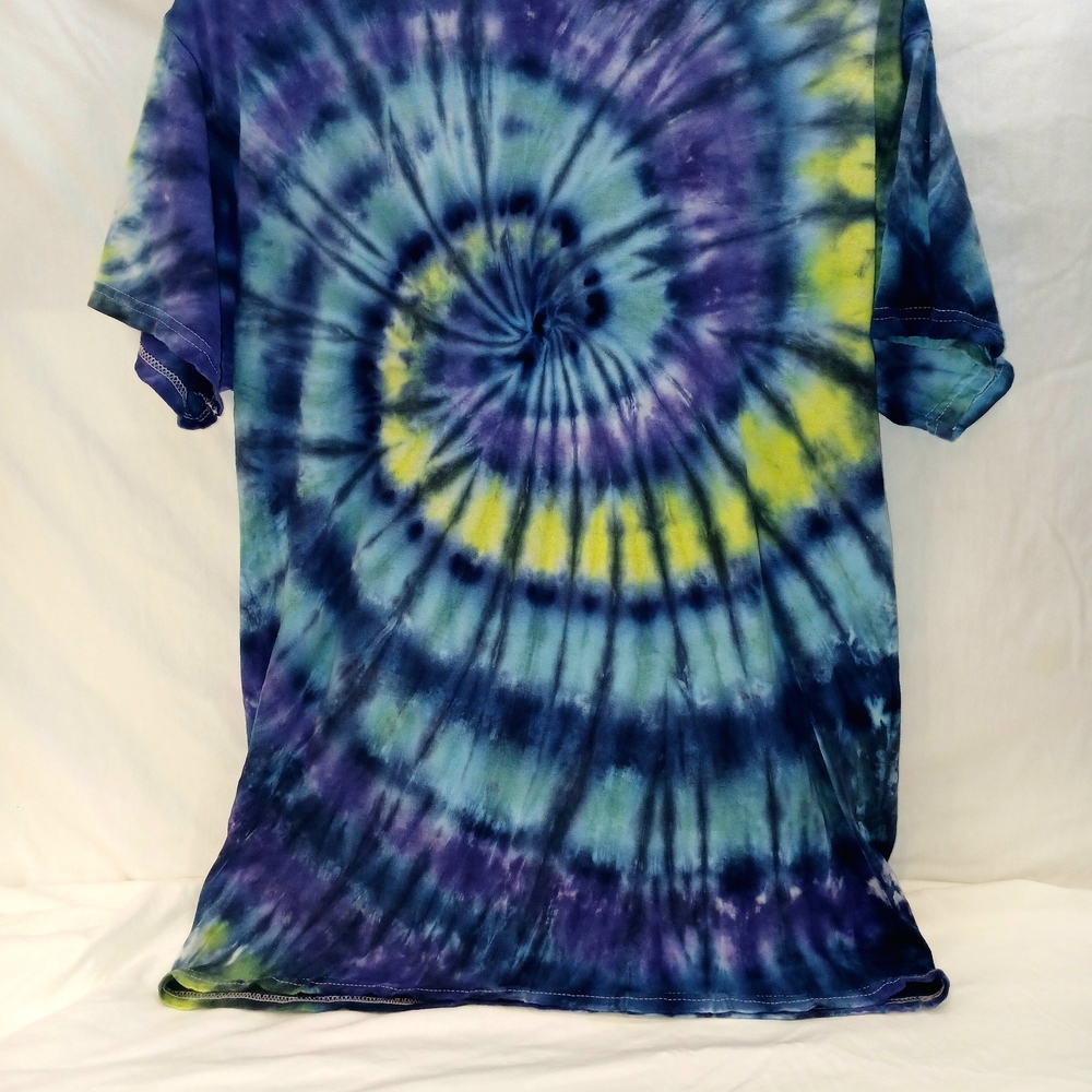 Tie-Dye Short Sleeve Tee - Blue, Purple, Yellow